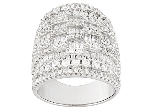 Photo of Bella Luce ® 7.37ctw Rhodium Over Sterling Silver Ring (3.81ctw Dew) - Size 5