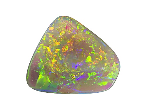 Australian Lightning Ridge Opal 4.03ct 12.5x11.5mm Free-Form Cabochon