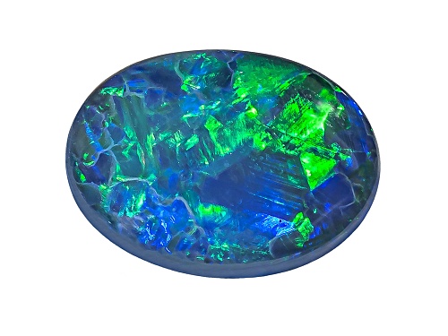 Australian Lightning Ridge Black Opal 1.94ct 10.5x7.5mm Oval Cabochon