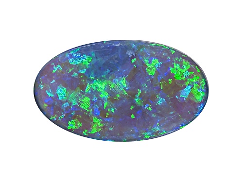Australian Lightning Ridge Opal 2.61ct 14x8mm Oval Cabochon