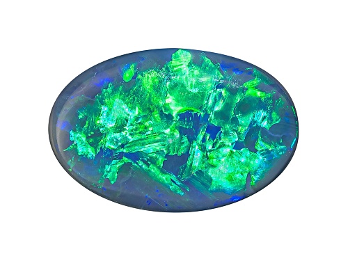 Australian Lightning Ridge Opal Min 1.55ct Mm Varies Oval Cabochon