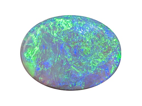 Australian Lightning Ridge Opal Min 1.55ct Mm Varies Oval Cabochon