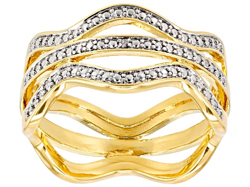 Emulous™ Round White Diamond Accent 14k Yellow Gold Over Bronze Band Ring - Size 5