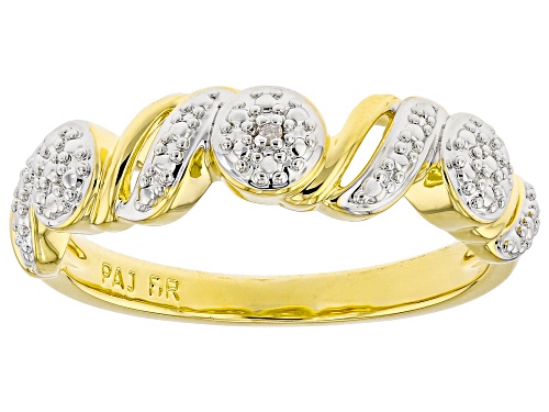 Emulous™ Round White Diamond Accent 14k Yellow Gold Over Bronze Band Ring - Size 8