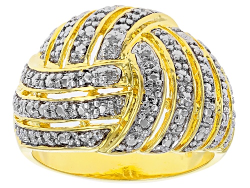 Emulous™ Round White Diamond Accent 14k Yellow Gold Over Brass Dome Ring - Size 6