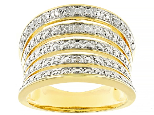 Emulous™ White Diamond Accent 14k Yellow Gold Over Brass Wide Band Ring - Size 5