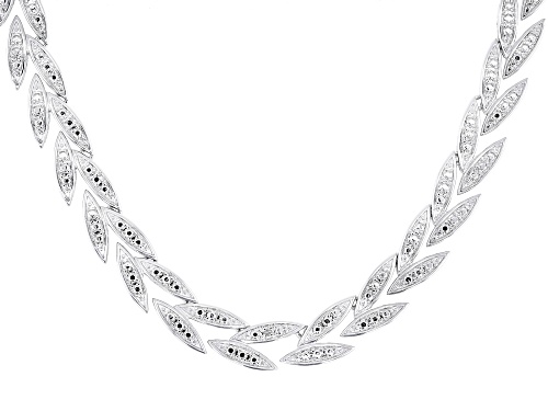 Emulous™ Round White Diamond Accent Rhodium Over Brass Necklace - Size 18