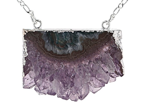 Photo of Artisan Collection Of Brazil™ Amethyst Slice Silver Over Brass Necklace - Size 30