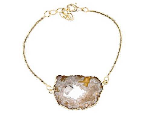 Photo of Artisan Collection Of Brazil™ Agate 18k Yellow Gold Over Brass Bracelet - Size 6.5
