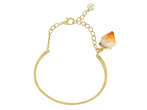 Photo of Artisan Collection Of Brazil™ Free-Form Citrine 18K Yellow Gold Over Brass Bracelet - Size 6