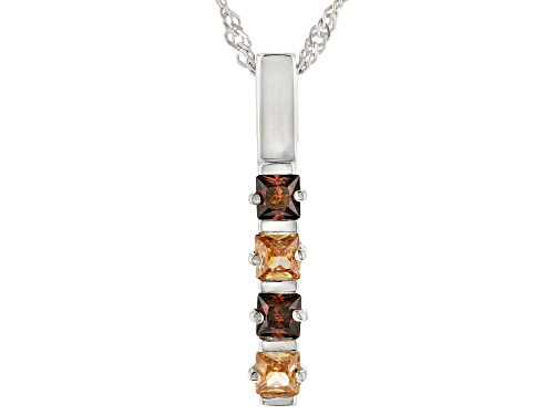 Photo of Bella Luce ® 0.95ctw Champagne And Mocha Diamond Simulants Rhodium Over Silver Pendant With Chain