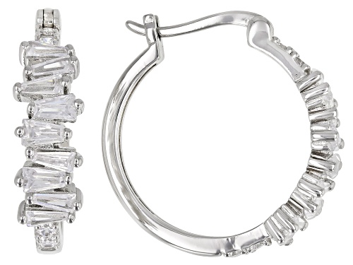 Photo of Bella Luce® 3.45ctw White Diamond Simulant Rhodium Over Sterling Silver Earrings (1.80ctw DEW)