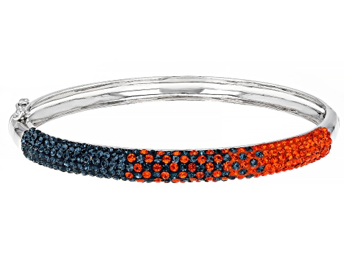 Photo of Orange And Blue Crystal Rhodium Over Brass Bracelet