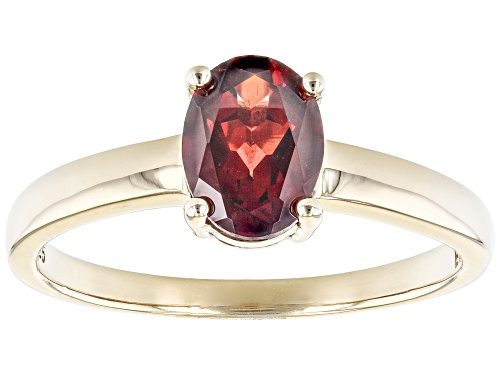 1.10ct Oval Vermelho Garnet™ 18k Yellow Gold Over Sterling Silver January Birthstone Ring - Size 6