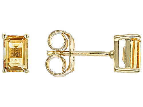 1.02ctw Brazilian Citrine 18k Yellow Gold Over Sterling Silver November Birthstone Earrings