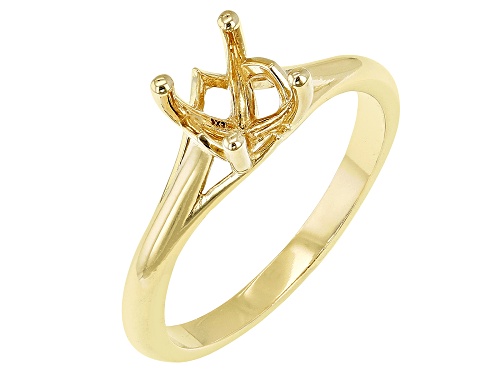 14K Yellow Gold 8x6mm Oval Solitaire Ring Casting