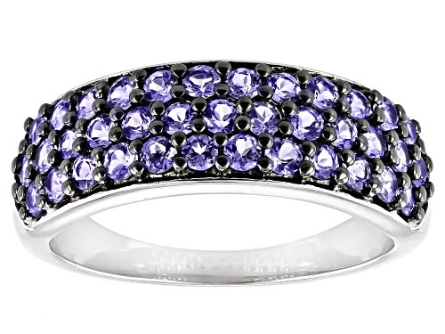 Photo of 1.33ctw Round Tanzanite Rhodium Over Sterling Silver Band Ring - Size 7