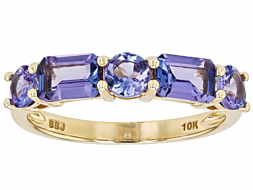 1.66ctw Tanzanite 10k Yellow Gold Ring - Size 8