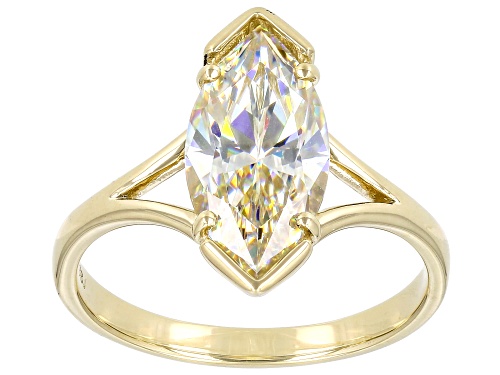 3.52ct Strontium Titanate 10k Yellow Gold Ring - Size 6