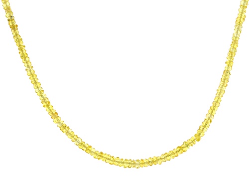 2.5mm-3.5mm Yellow Sapphire 14k Yellow Gold Necklace