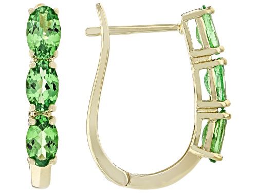 1.21ctw Tsavorite 10k Yellow Gold Earrings