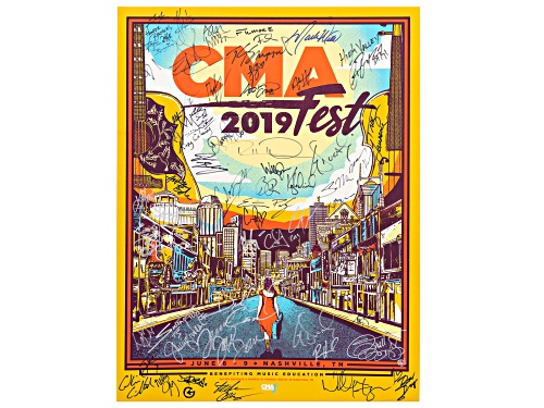Back The Beat: 2019 CMA Fest Autographed Poster From Fan Fair X