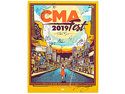 Back The Beat: 2019 CMA Fest Autographed Poster From Nissan Stadium