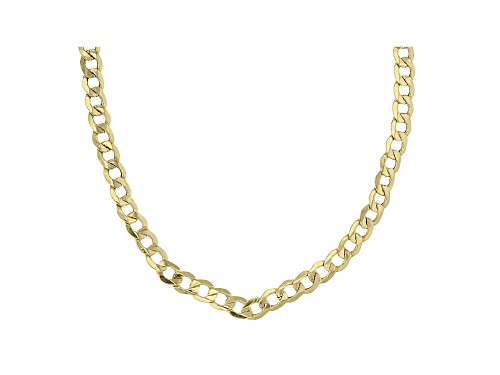 10k Yellow Gold 4MM Curb Link 18 Inch Chain Necklace - Size 18
