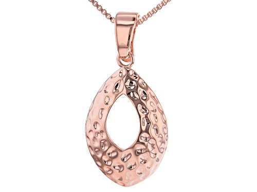 Timna Jewelry Collection™  Hammered Copper Open Design Enhancer With Chain