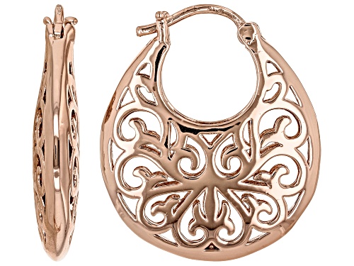 Timna Jewelry Collection™ Copper Filigree Hoop Earrings