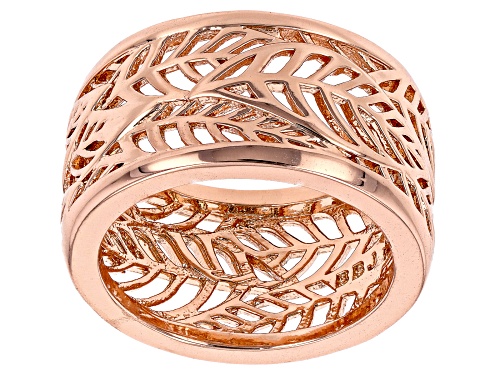 Timna Jewelry Collection™  Copper Leaf Band Ring - Size 8