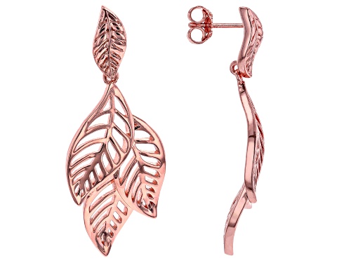 Timna Jewelry Collection™  Copper Three Leaf Dangle Earrings