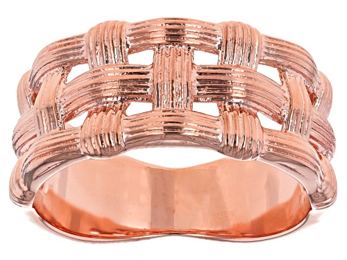 Timna Jewelry Collection™ Copper Basket-weave Textured Ring - Size 7