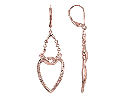 Timna Jewelry Collection™ Textured Copper Heart Dangle Earrings