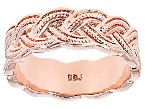 Timna Jewelry Collection™ Braid Design Copper Band Ring - Size 8