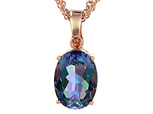 Timna Jewelry Collection™ 9.59ct Flower Petal™ Mystic Quartz® Copper Enhancer W/Triple Chain