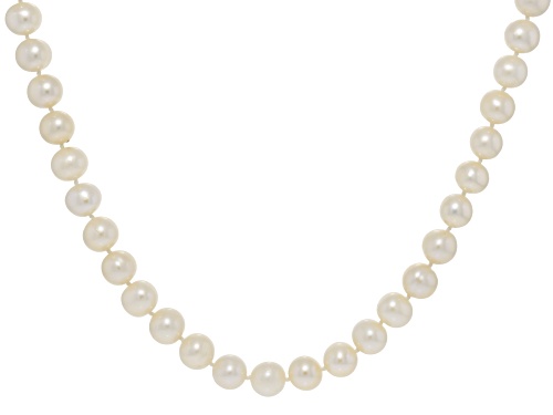 8.5-9.5mm White Cultured Freshwater Pearl 14k Yellow Gold 24 Inch Strand Necklace - Size 24