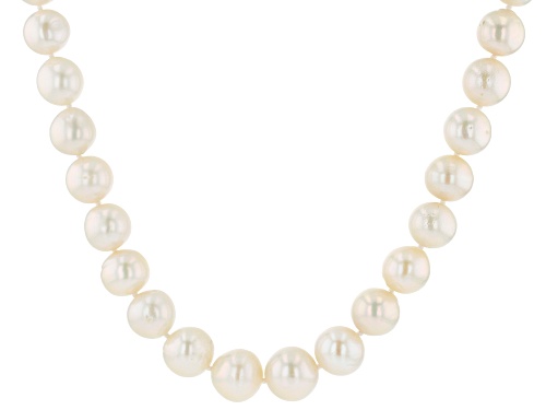 GENUSIS(TM) 11-14MM WHITE CULTURED FRESHWATER PEARL RHODIUM OVER SILVER 18 INCH STRAND NECKLACE - Size 18