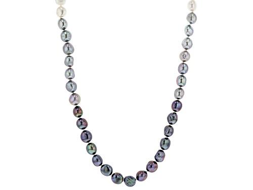 9.5-10.5mm Multi-Color Cultured Freshwater Pearl 32 Inch Endless Strand Necklace - Size 32