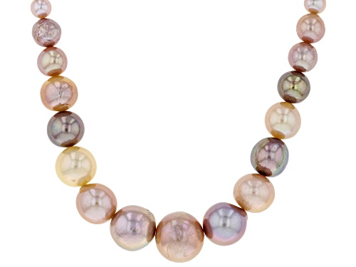 Genusis™ 6.5-13mm & 5-6mm Cultured Freshwater Pearl Rhodium over Silver Necklace - Size 18