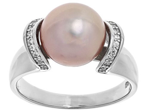 Photo of Genusis™ 11mm Pink Cultured Freshwater Pearl & Bella Luce® Rhodium Over Sterling Silver Ring - Size 11