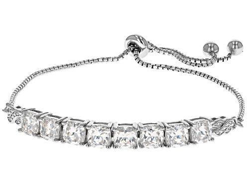 6.46ctw Cushion Strontium Titanate Sterling Silver Bracelet