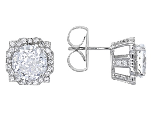 Photo of Charles Winston For Bella Luce ® 7.42ctw Scintillant Cut ® Rhodium Over Silver Earrings
