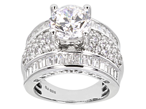 Photo of Charles Winston For Bella Luce ® 11.03ctw Round And Baguette Rhodium Over Silver Ring - Size 11