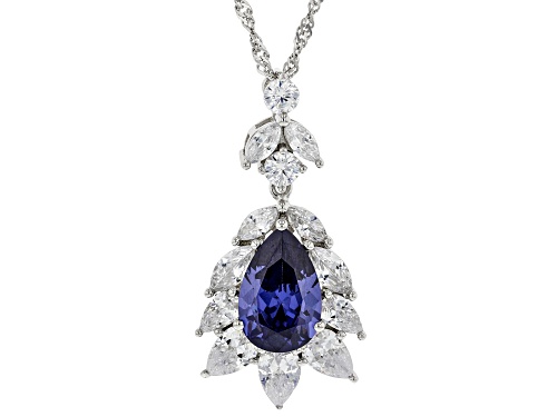 Photo of Charles Winston For Bella Luce ® 9.06ctw Rhodium Over Sterling Silver Pendant With Chain