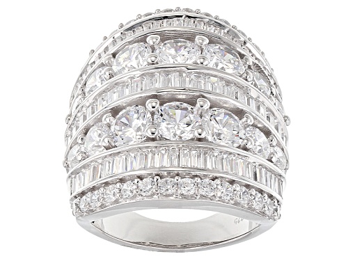 Charles Winston For Bella Luce ® 13.97ctw Diamond Simulant Rhodium Over Sterling Silver Ring - Size 7