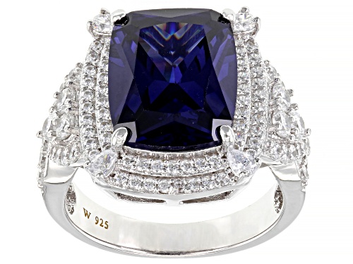 Photo of Charles Winston For Bella Luce ® Tanzanite & Diamond Simulants Rhodium Over Sterling Silver Ring - Size 7
