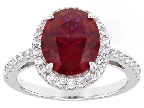 Photo of Charles Winston For Bella Luce ® Lab Created Ruby & Diamond Simulant Rhodium Over Silver Ring - Size 11