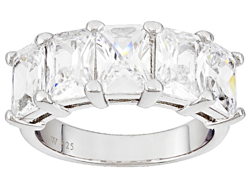 Charles Winston For Bella Luce ® 5.90ctw Diamond Simulant Rhodium Over Sterling Ring (4.24ctw Dew) - Size 10