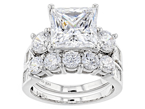Charles Winston For Bella Luce ® 14.72ctw  Rhodium Over Sterling Silver Ring With Band - Size 12
